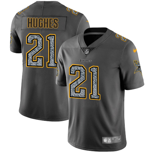 Minnesota Vikings #21 Limited Mike Hughes Gray Static Nike NFL Men Jersey Vapor Untouchable